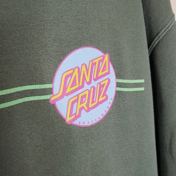 Santa Cruz Other Dot Green Graphic Logo Pullover Hooded Sweatshirt - Picture 6 of 15